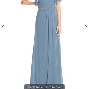 Bill Levkoff Dusty Blue Maxi Dress